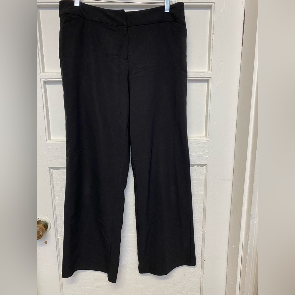 Women's Giorgio Fiorlini Collection Solid Black Dress Pants, Size 32 In